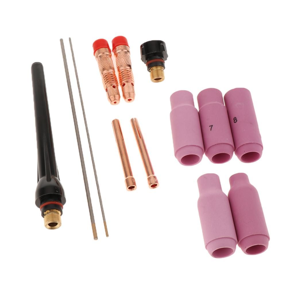 Lanthanated Tungsten  Kit Fit WP 17/18/26 TIG Welding Torch 13pcs