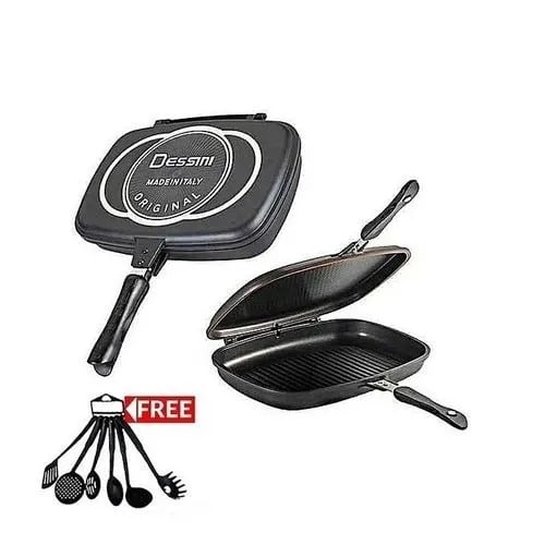 Double Sided Grill  + Free Non-stick Cooking Spoon