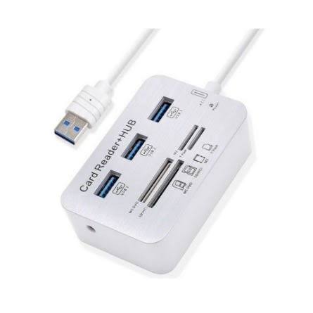 5 In 1 Card Reader Usb Hub 30 Adapter Otg High Speed Splitter