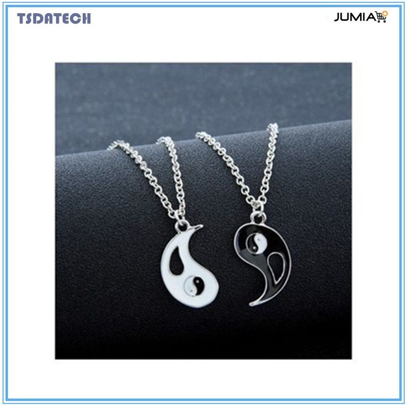 2pcs Gothic Jewelry Best Friends Necklace W Pendants