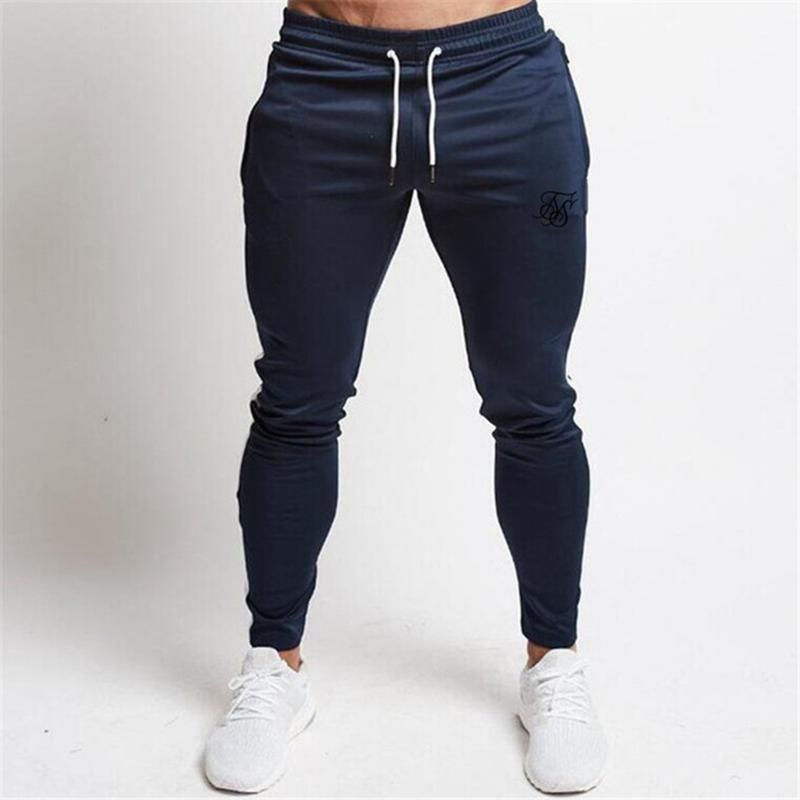 Sik Silk-elastic tracksuit pants for men adjusted hip hop informal silk