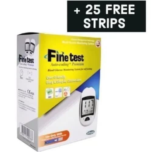 Fine Test - Automatic Blood Glucose Monitor With 25 Test Strips