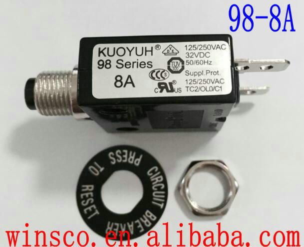 98-8A 100% KUOYUH 8A CIRCUIT BREAKER 98 SERIES