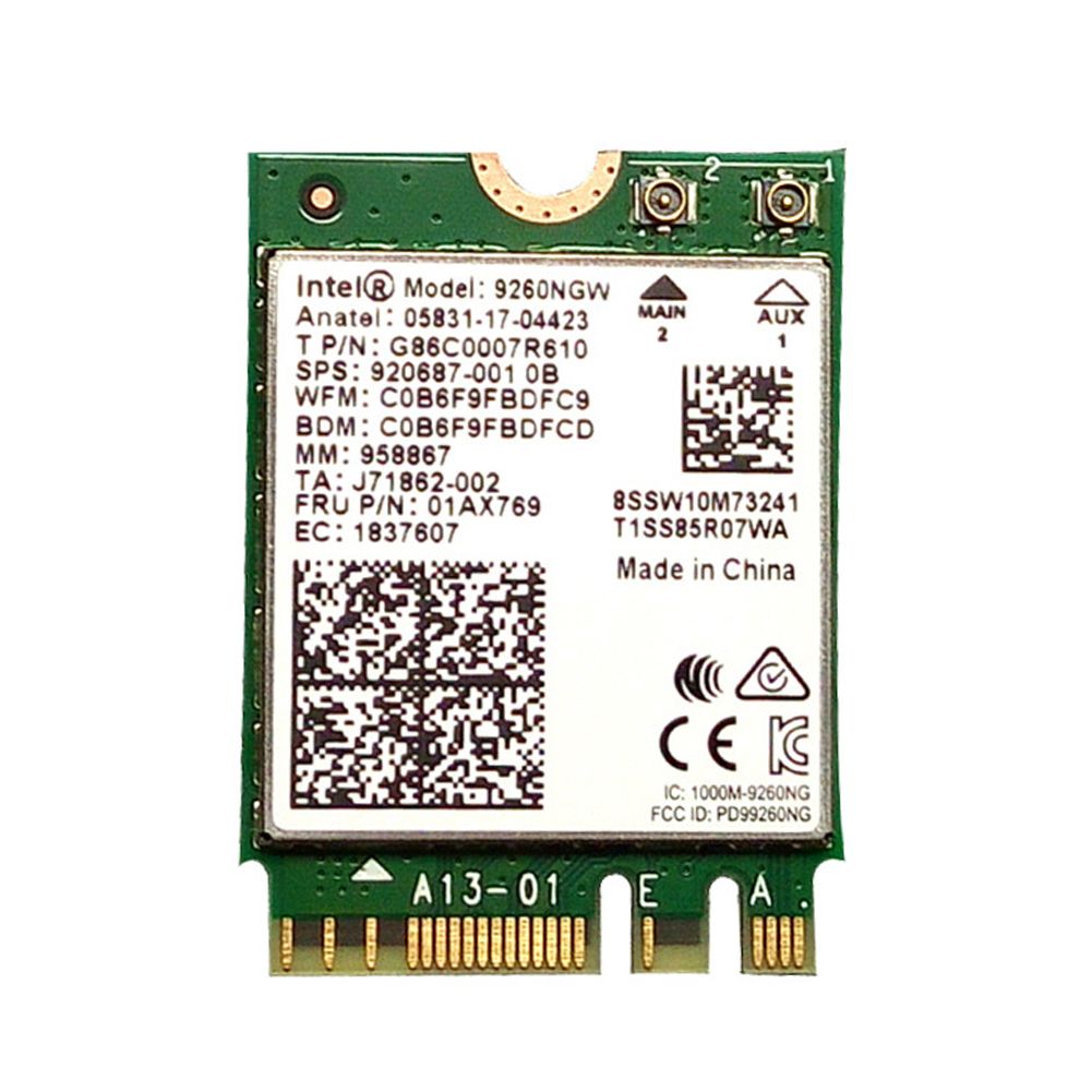 Wireless 2030Mbps 2.4G 5Ghz M.2 Network Wifi Card For Intel