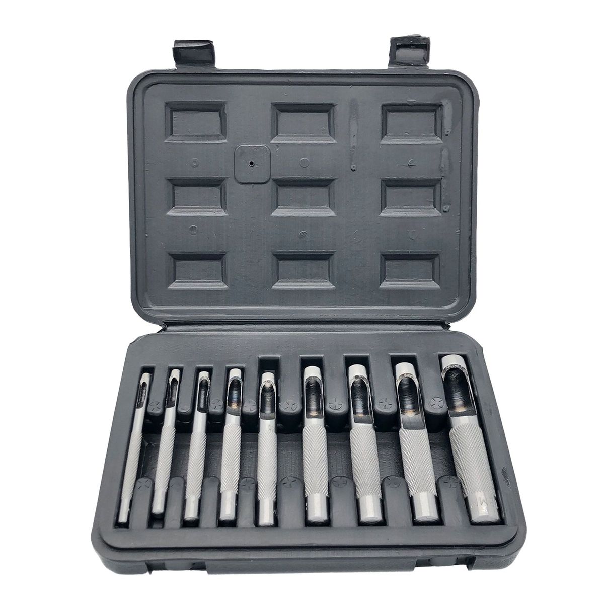 9pcs Leather Hollow Punch Set Leather Hole Punch Tool 3-12mm