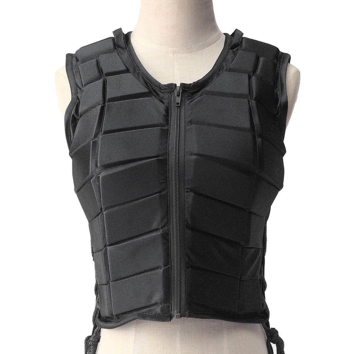 Kid Sizes Horse Riding Equestrian Body Protective Safety Eventer Protector L Black Black (black) L
