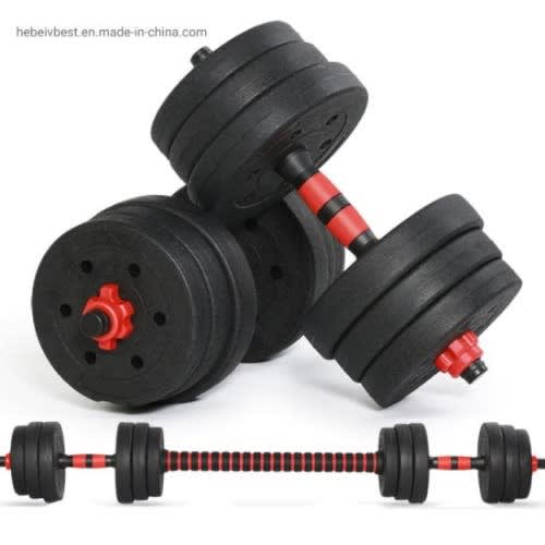 10kg Dumbbell Barbell - Plastic Anti-rust Dumbbell - 1 Pair