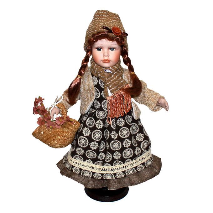Porcelain Doll 40cm Standing With Hat For Friends Birthday Gift Style4