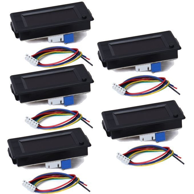 5pcs 3 12 200V 50A DC Digital Panel Amp Volt Current Meter