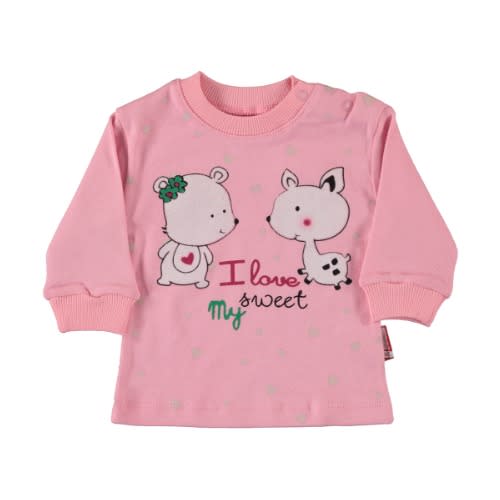 Baby Girl Sweatshirt I Love My Sweet Pink