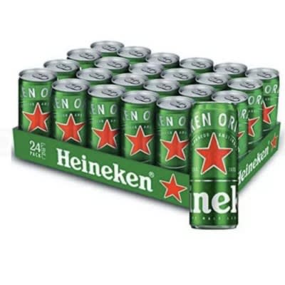 Heineken Lager Beer - 33cl Sleek Can X 24