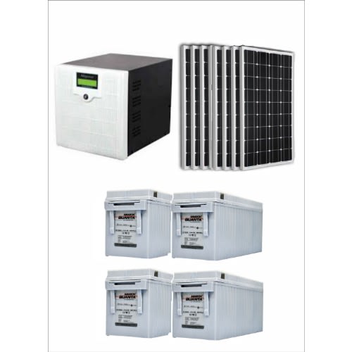 Afripower 3.5kva Inverter System With 4 Units 200ah Amaron Quanta Battery / 8 Solar Panels