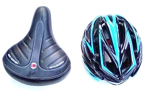Bicycle Helmet With Light  +  Adult Bicycle Saddle