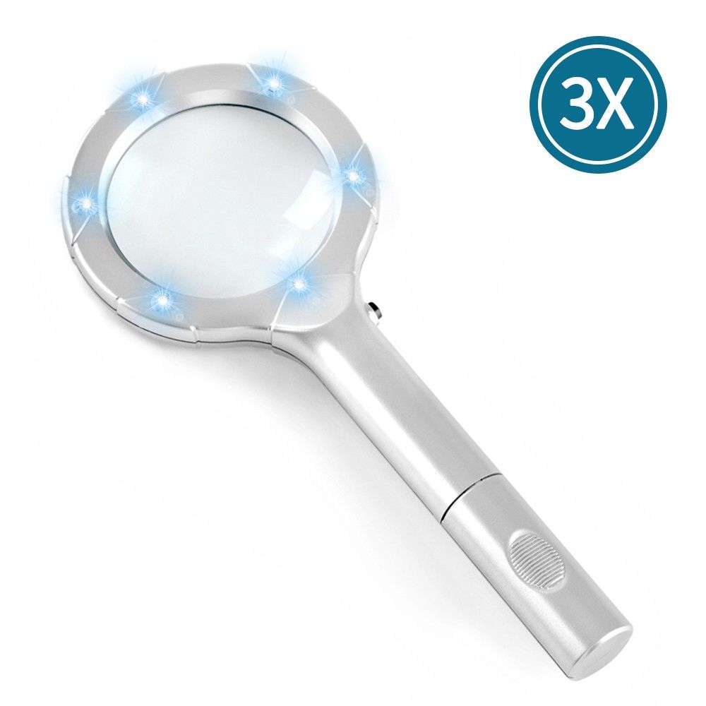 Mini Portable Handheld 3X Magnifier Magnifying Glass Lens