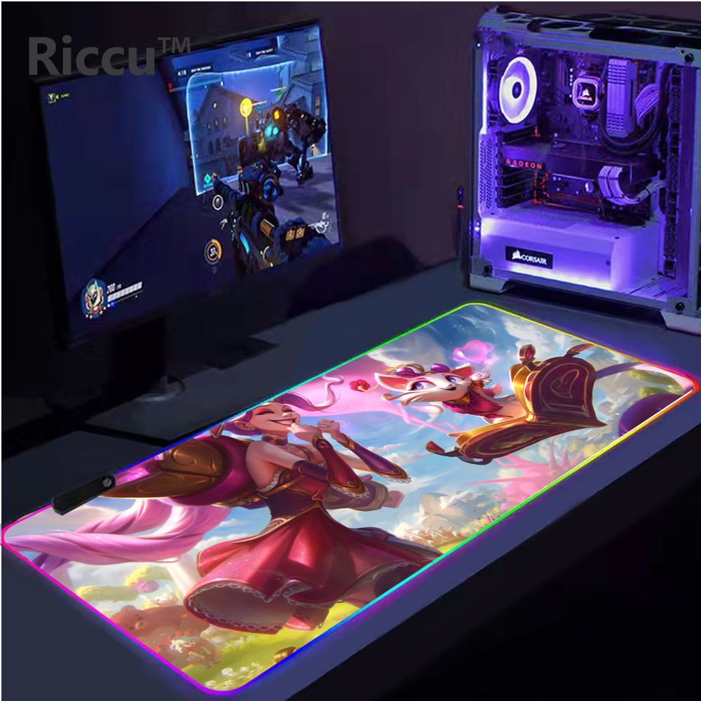 30x90cm LOL Yuumi Gaming Mouse Pad Laptop PC Computer RGB