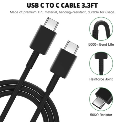 Samsung Super Fast Charge 45w Pd with type-c To Type-c charging Cable