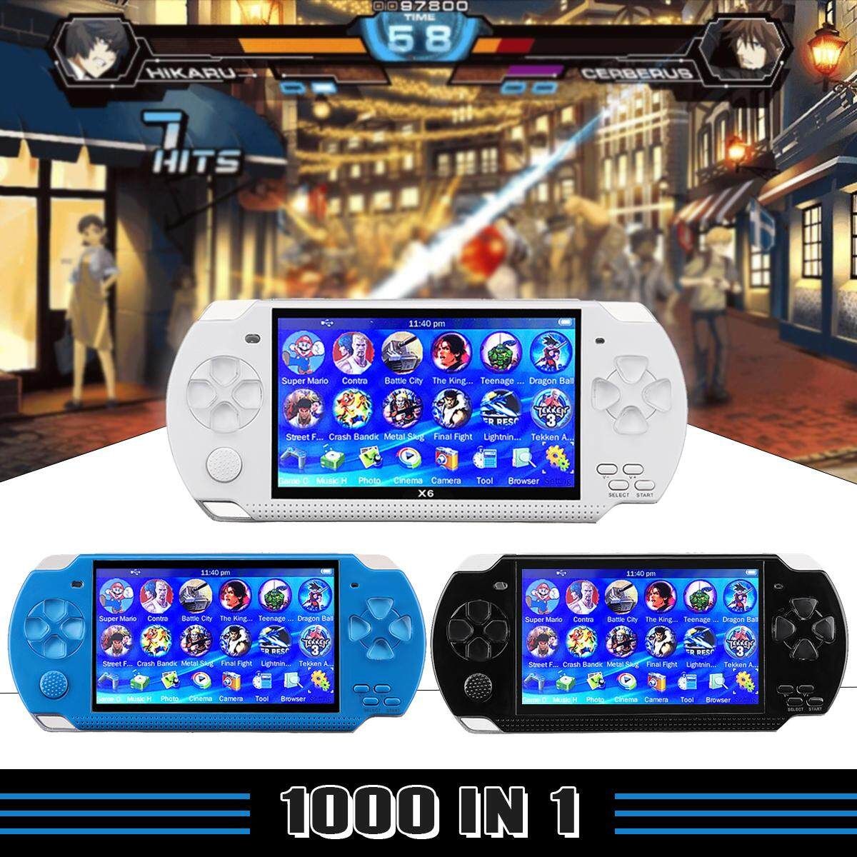 Built-In 10000Games 32Bit 4.3'' 8GB Portable Video Handheld Game Console Player Blue/White/Black Blue