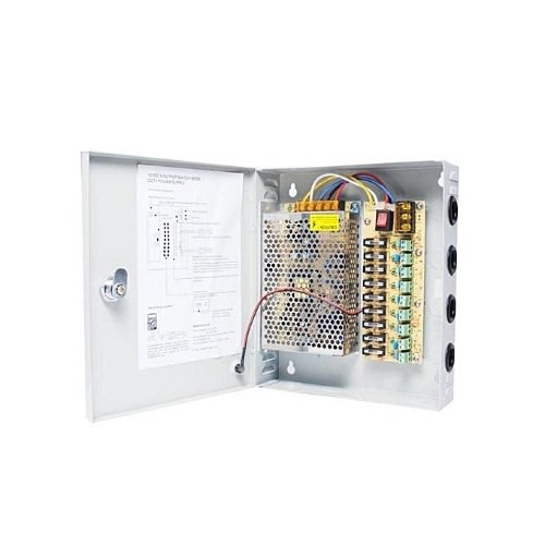 9-channel Fused 12v CCTV Power Supply Box