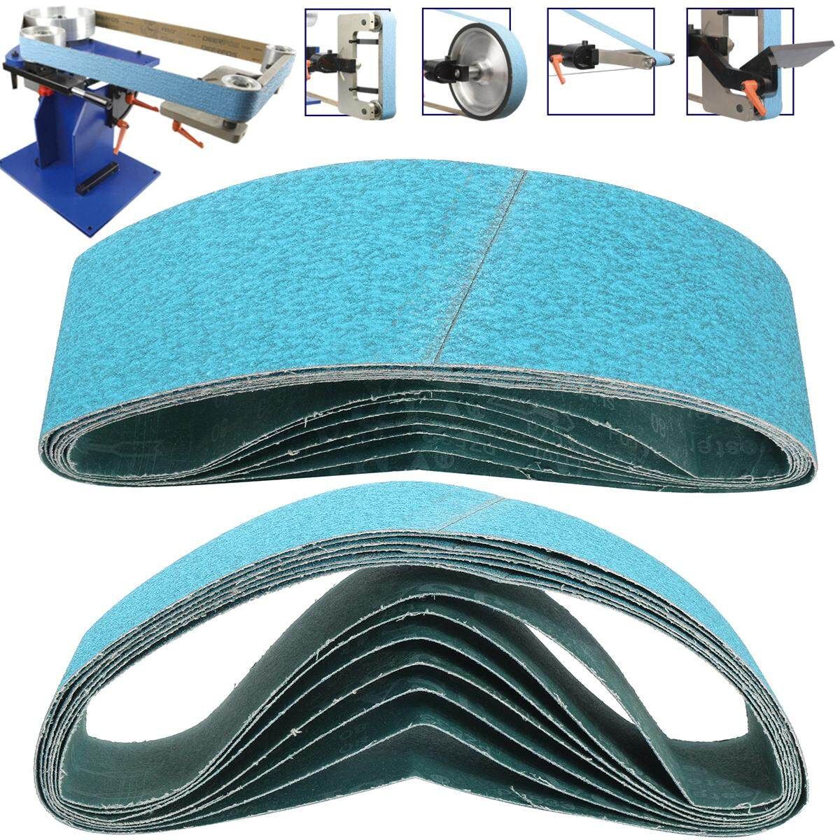 4 X 36 Inch 80 Grit Metal Grinding Zirconia Sanding Belts Sander File 7 Pack