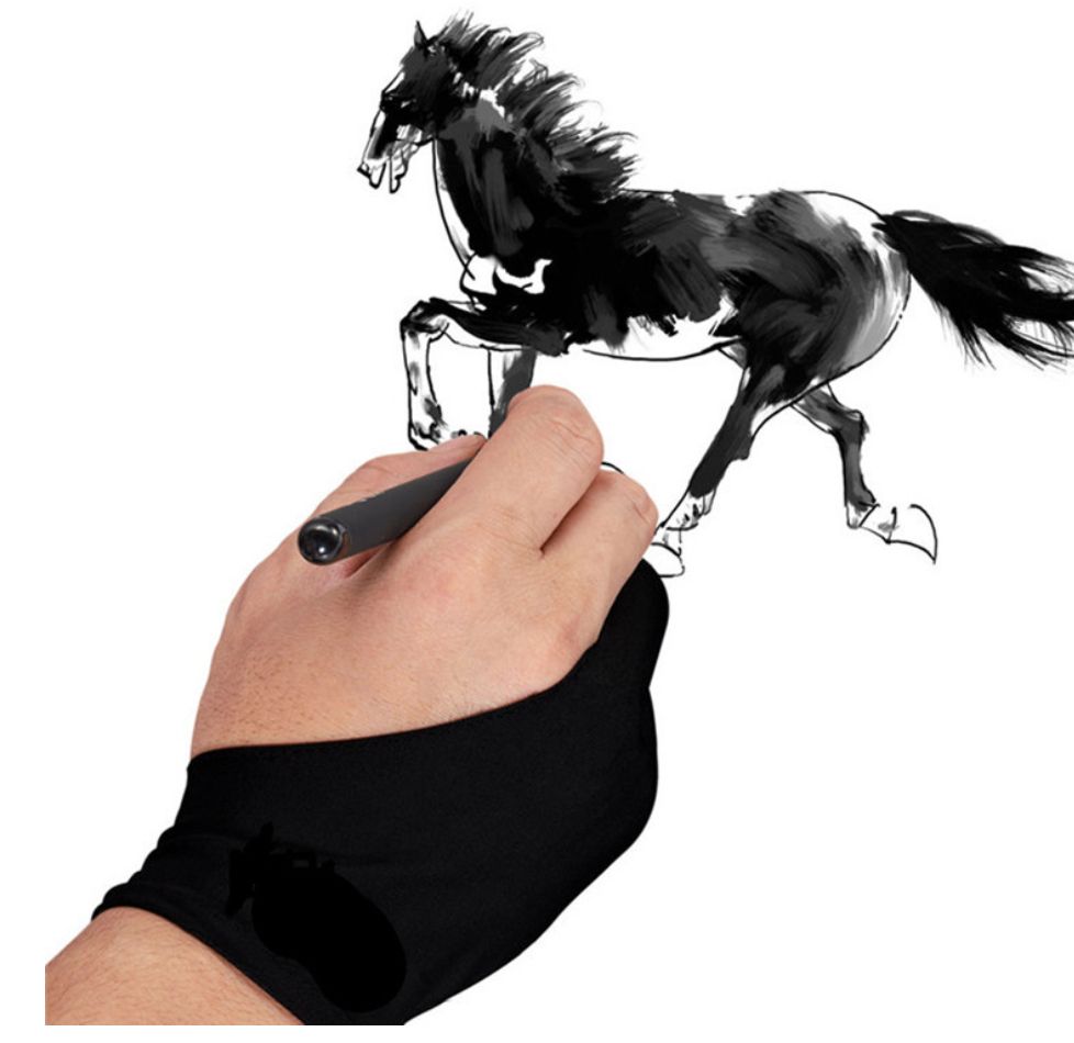 Anti-touch Two-Finger Hand Painting Glove - 1 Piece