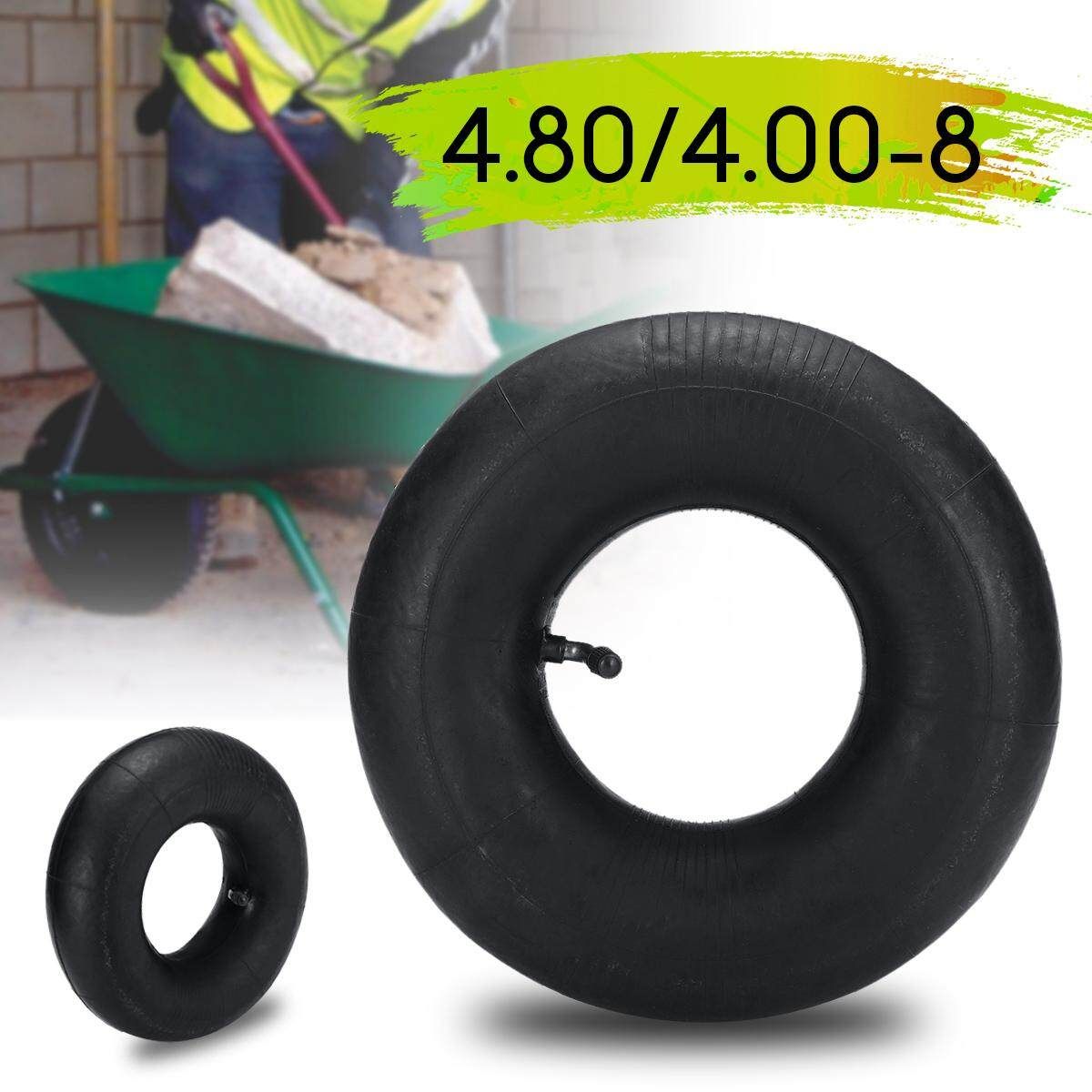 4.80 / 4.00 - 8 Inner Tube Bent Air Valve For Pneumatic Wheel Trolley Wheel Natural Rubber 400-8 Curved Mouth Natural Rubber