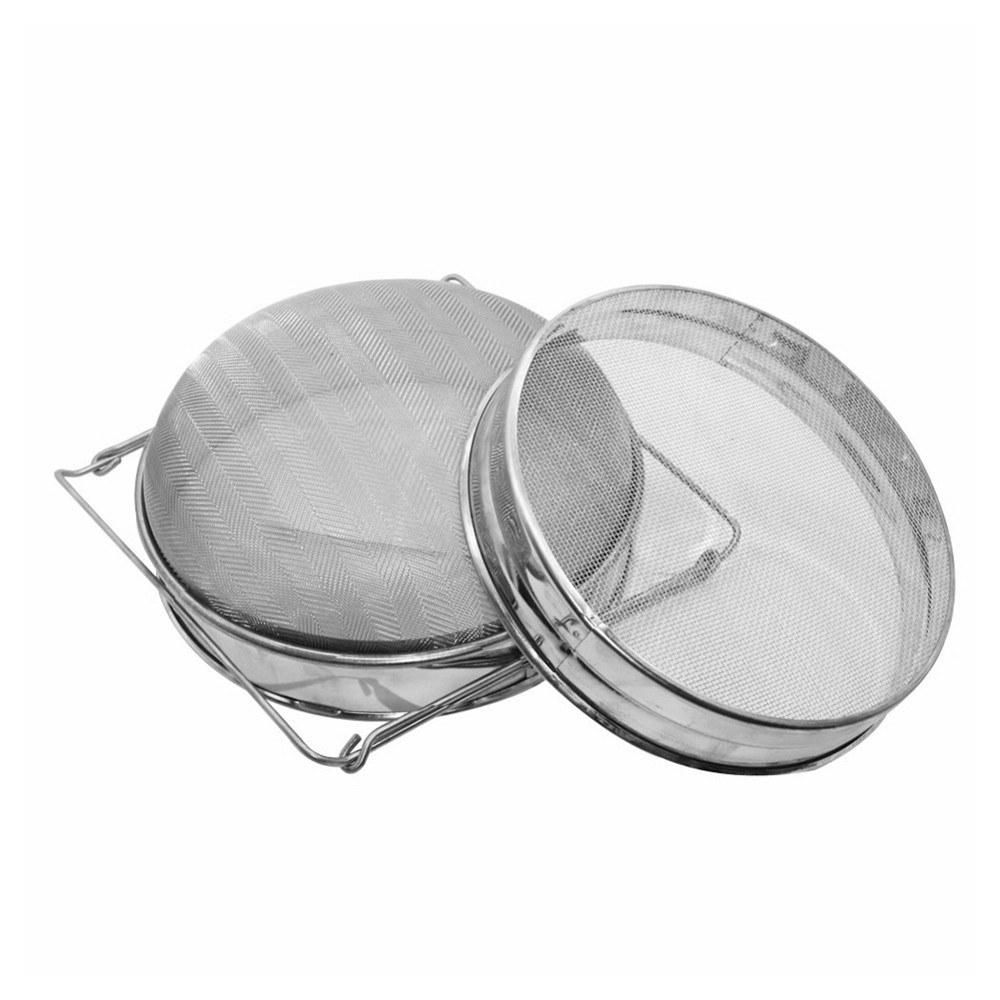 Stainless Steel Double-layer Honey Sieve Filtration Bee Honey Filter Strainer Machine Tool Extractor Beekeeping Tools