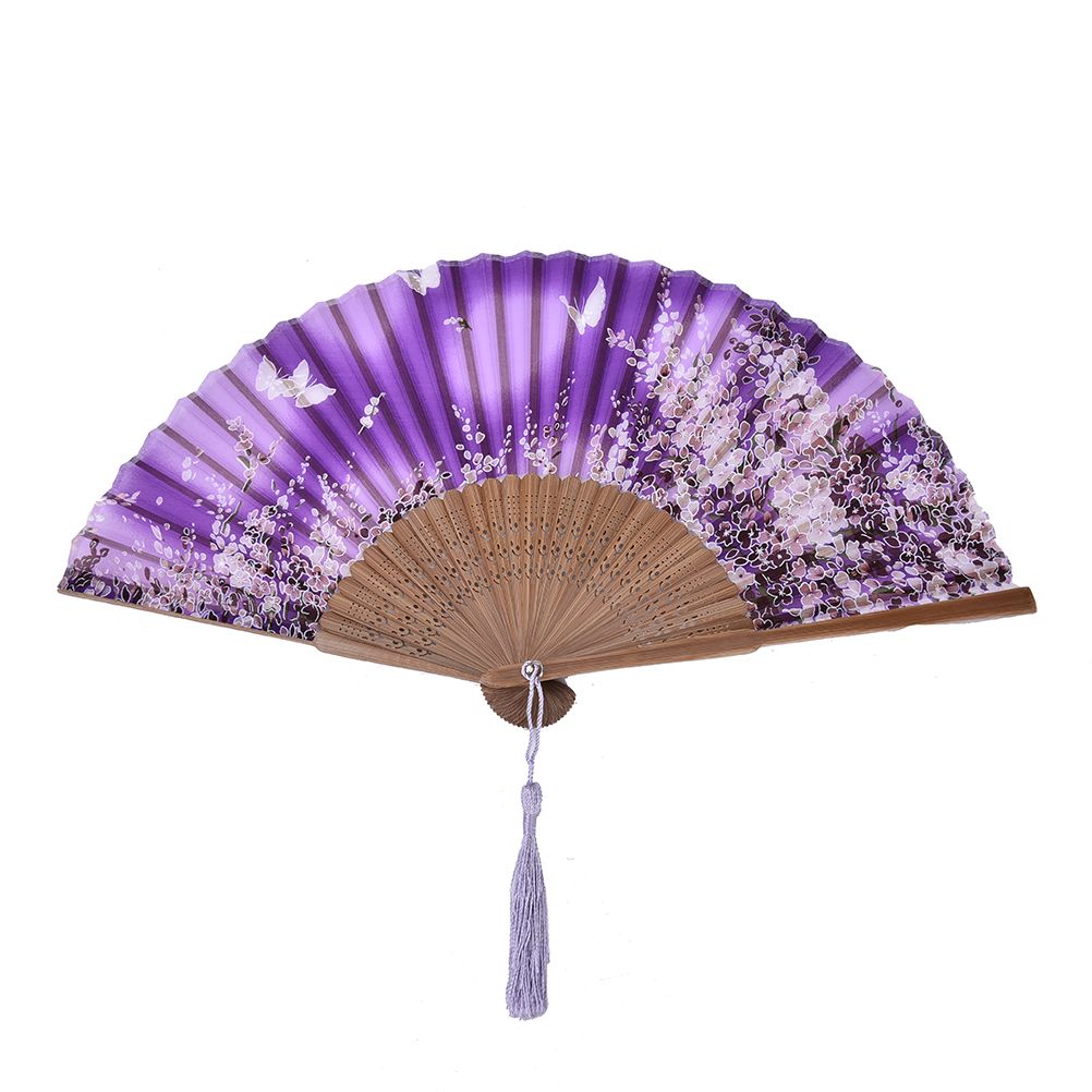 Folding Pocket Craft Gift Art Fan Party Wedding Chinese Blossom Fashion 1pcs Cherry Decor Hand Fan Japanese Dance Sakura Summer