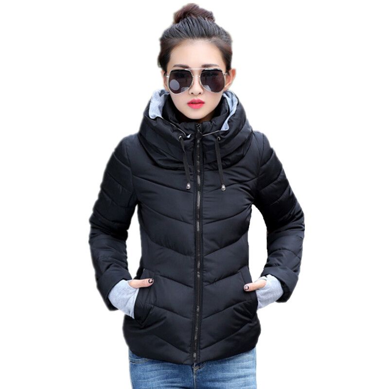 Women Cotton-padded Jacket Slim Winter Thicken Down Coat