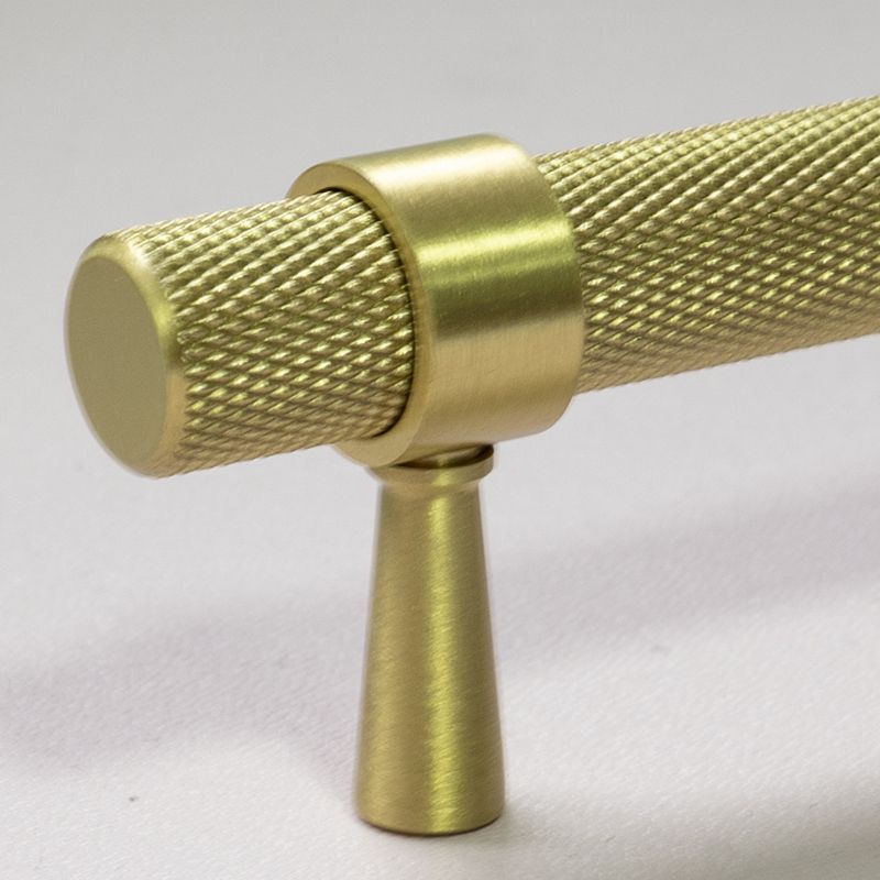 (Satin Brass)12" Longer Size Gold/Black Knurled/Textured Kitchen Handles Drawer Pulls Bedroom Knobs Solid BrT Bar Cabinet Hardware