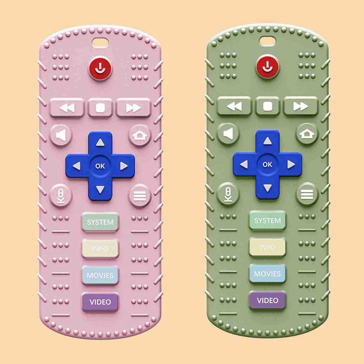 Silicone Teething Toys Early ,Sensory Toy Chew Toys, Green