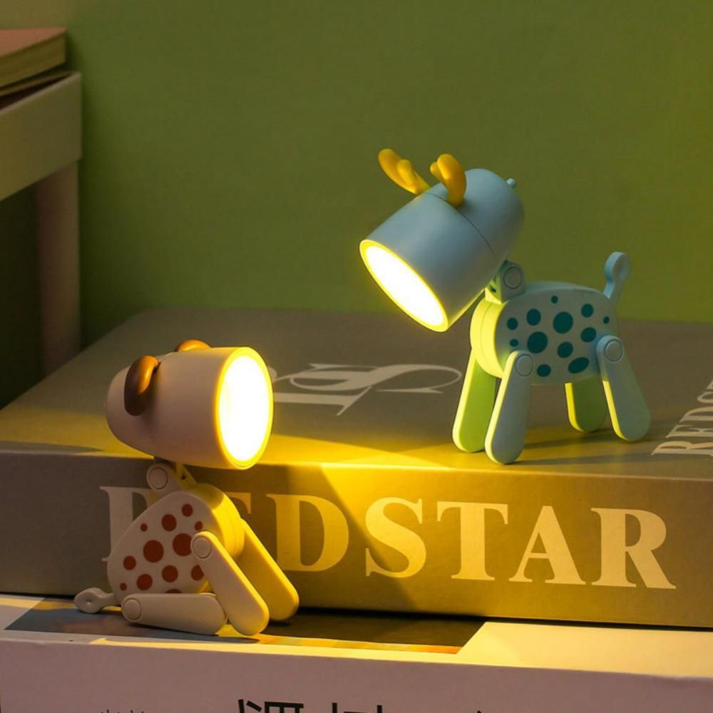 Mini Led Table Light Folding Creative Pet Shape LED Night Light Desktop Ornament DIY Desk Lamp For Living Room Festival Gift New