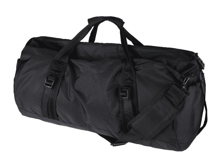 Fashion Small Size Urltra Light Folding Unisex Round Duffel Shoulder Bag Handbag Gym Sports Bag - Black