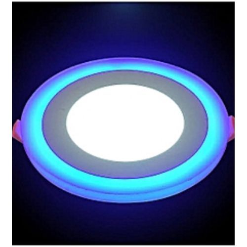 Led Pop Panel Light Round Double Light White And Blue 12w