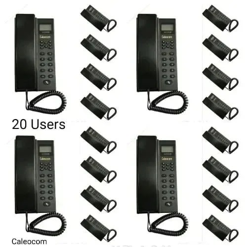 Wireless Intercom Telephone With Display - 20 Users