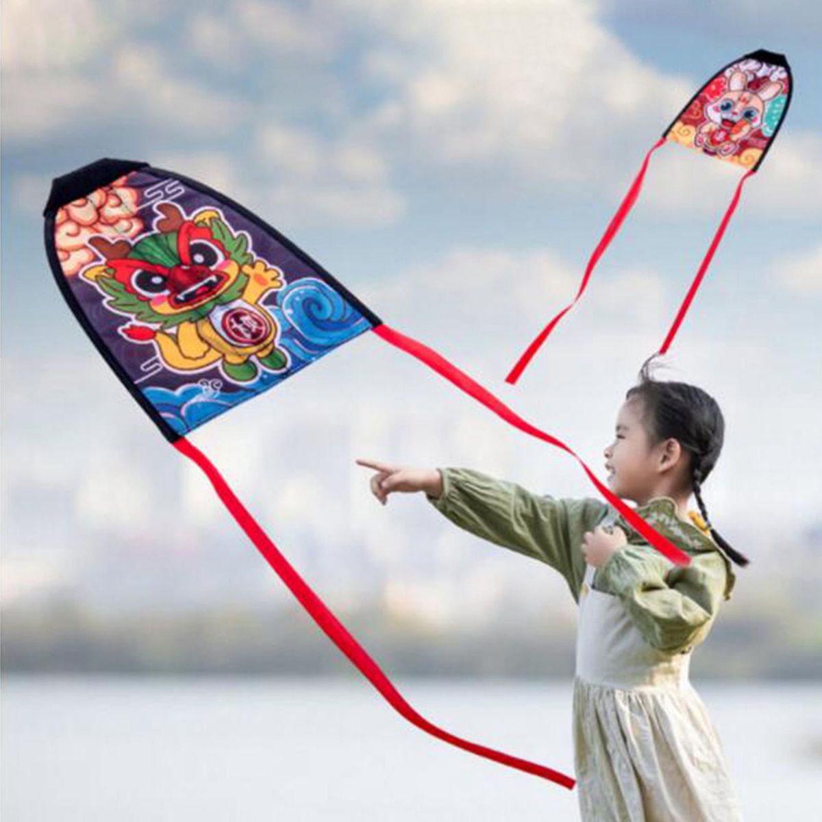 Mini Kite For Kids Portable Kids Outdoor Sport Toy Kirin
