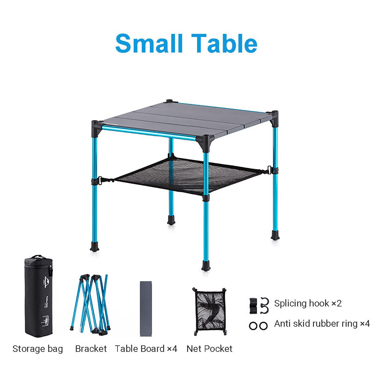 Portable Camping Table Aluminum Alloy Folding Camp Table Lightweight Outdoor For Camping Hiking Backpacking Picnic Small Table