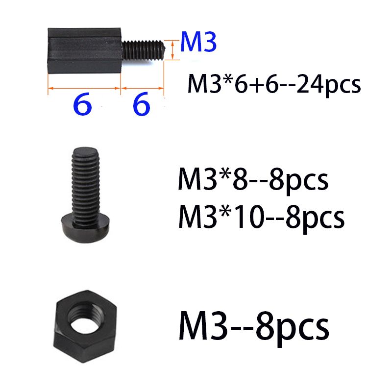 48PCS M2 M3 Distribution Board Nylon Plastic Screws Stud Nut For F3 F4 F7 Flight Controller RC FPV Racing Part