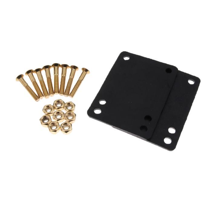 Skateboard Longboard  Combo 2pcs 3mm Riser Pads & 8 Sets 29mm