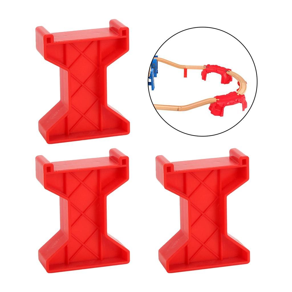 Train Bridge Piers Support Track Railway Accessories For Style A Red