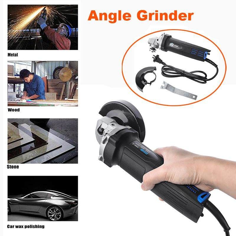 Portable Angle Grinder 100mm Electric 800W Metal/Wood Grinding Polishing Machine