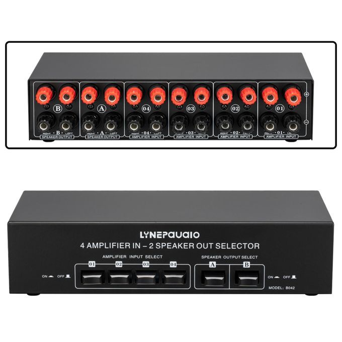 4 In 2 Out Selector Switch Sound Switcher 300w Per Channel Headphone