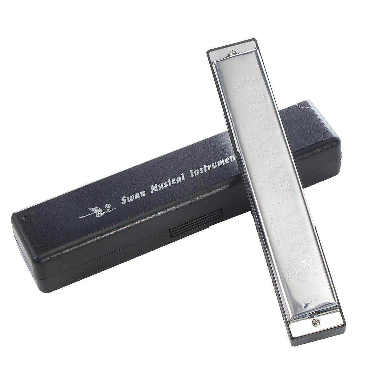 Harmonica Double Tremolo 24 Holes 48 Tones Key Diatonic Harp Intermediate CH