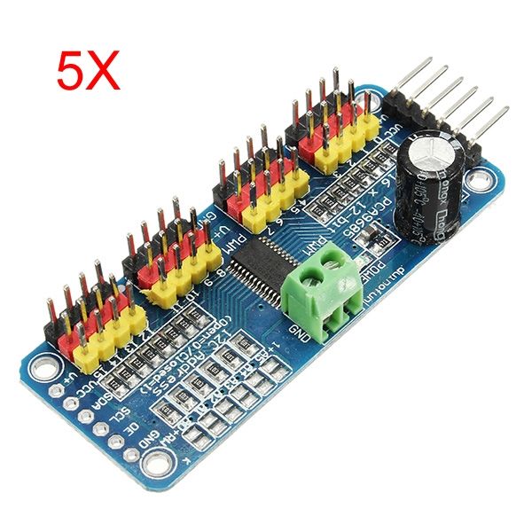 5Pcs PCA9685 16-Channel 12-bit PWM Servo Motor Driver I2C Module For Arduino Robot