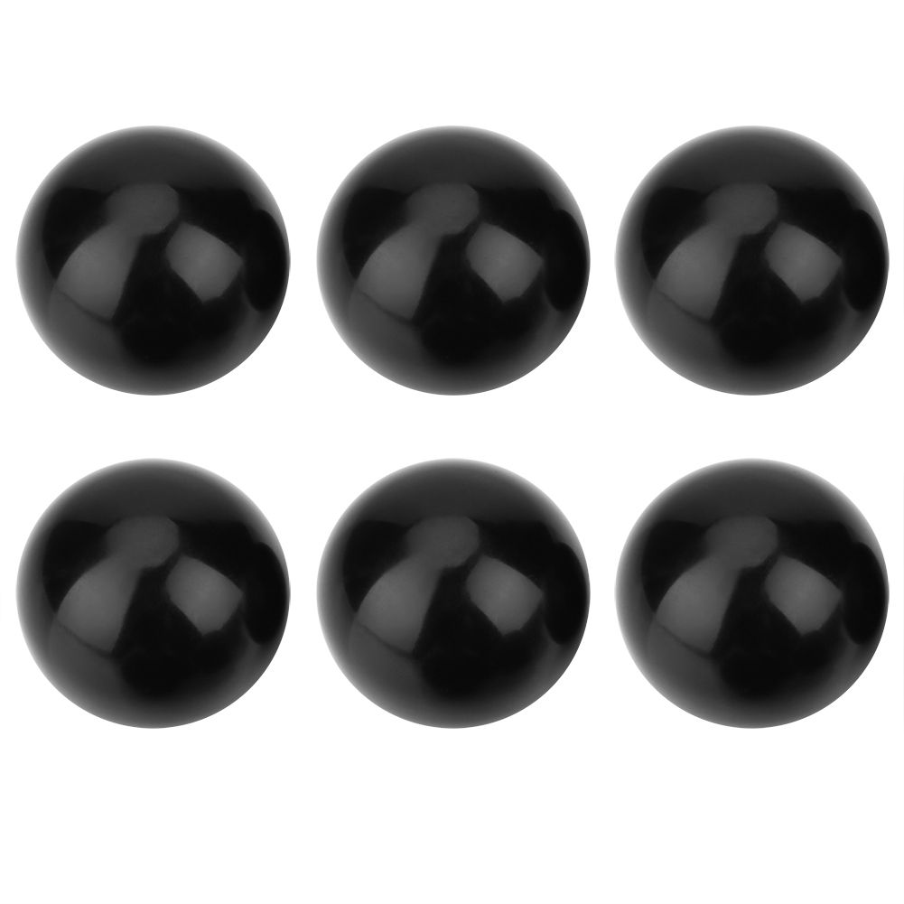 6Pcs Black M12 Threaded 40mm Diameter Round Handle Ball