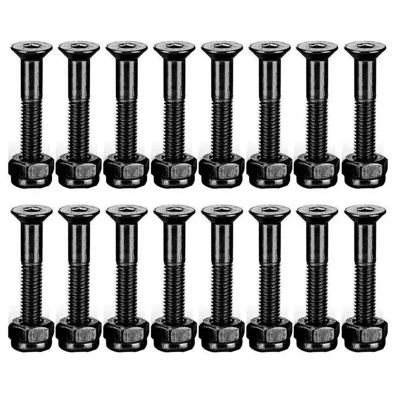 Hot 16 Set 1 Inch Skateboard Mounting Hardware Screws Bolts Skateboard Hardware Screws Skateboard Parts