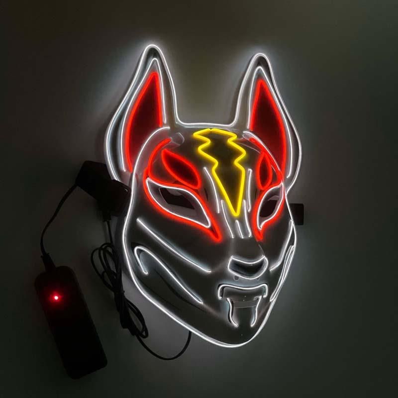 Halloween Glowing Face Mask LED Fox Mask