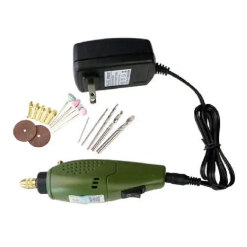 Elite P -500-1 Mini Electric Drill Set -Dc Grinder Power Tools - 12v