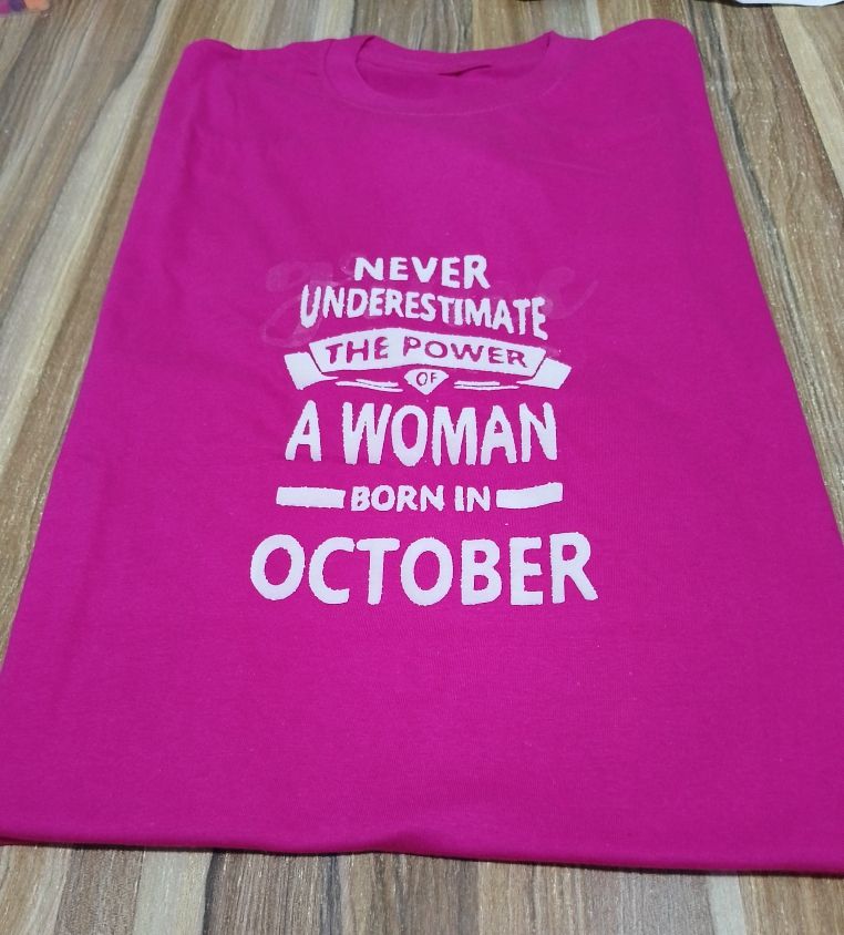 Never Underestimate The Power Of A Woman Born In October Birthday T-shirt