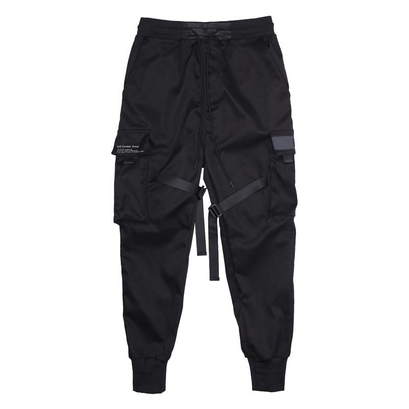 Man Candy Tracksuit Pants Casual Clothing Hip Hop Pencil Elastic Waist with Multiple Pockets