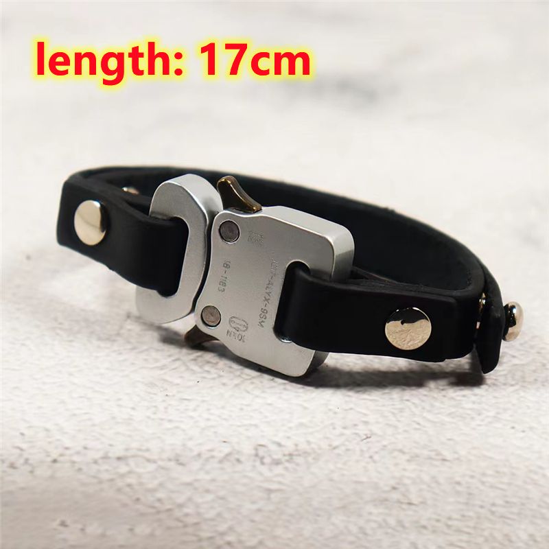 Black ALYX Buckle Let Men Women 1:1 Best Quality Cow Leather 1017 ALYX 9SM